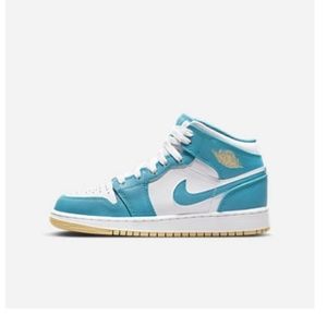 Nike Air Jordan Midi Big kids/ women's Shoes Aquatone/Celestial Gold-White size